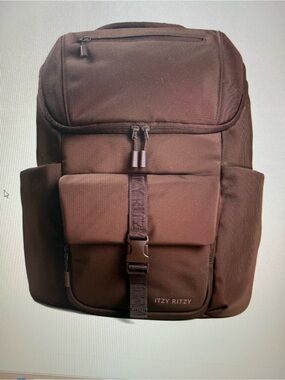 Itzy Ritzy Belong Polyester Diaper Backpack NWT Mocha